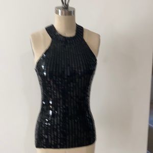 Black sleeveless blouse